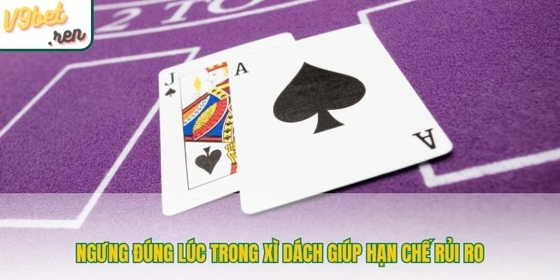 Ngưng đúng lúc trong xì dách giúp hạn chế rủi ro